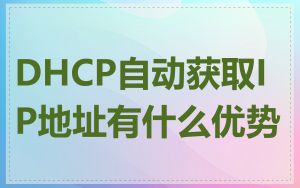 DHCP自动获取IP地址有什么优势