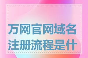 万网官网域名注册流程是什么
