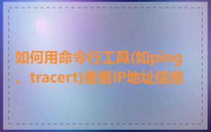 如何用命令行工具(如ping、tracert)查看IP地址信息