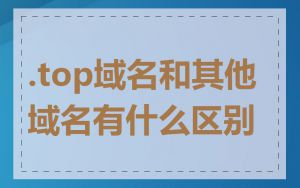 .top域名和其他域名有什么区别