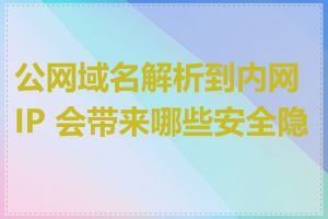 公网域名解析到内网 IP 会带来哪些安全隐患