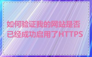 如何验证我的网站是否已经成功启用了HTTPS