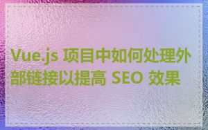 Vue.js 项目中如何处理外部链接以提高 SEO 效果
