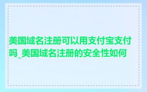 美国域名注册可以用支付宝支付吗_美国域名注册的安全性如何