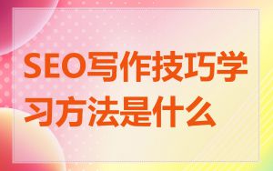 SEO写作技巧学习方法是什么