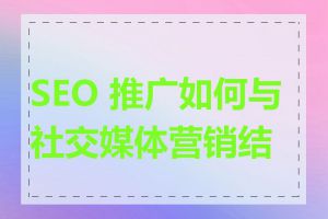 SEO 推广如何与社交媒体营销结合