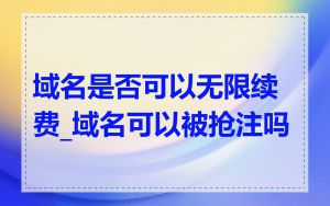 域名是否可以无限续费_域名可以被抢注吗