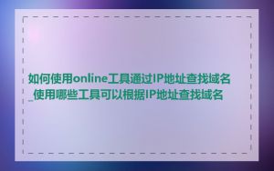 如何使用online工具通过IP地址查找域名_使用哪些工具可以根据IP地址查找域名