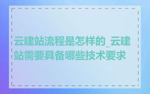 云建站流程是怎样的_云建站需要具备哪些技术要求