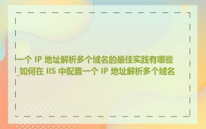 一个 IP 地址解析多个域名的最佳实践有哪些_如何在 IIS 中配置一个 IP 地址解析多个域名