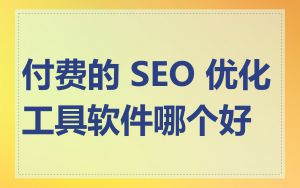 付费的 SEO 优化工具软件哪个好