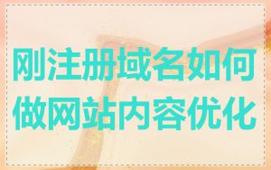 刚注册域名如何做网站内容优化