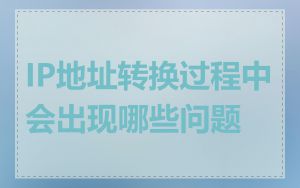 IP地址转换过程中会出现哪些问题