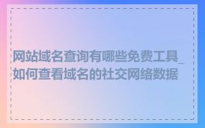 网站域名查询有哪些免费工具_如何查看域名的社交网络数据