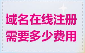 域名在线注册需要多少费用
