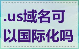 .us域名可以国际化吗