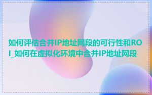 如何评估合并IP地址网段的可行性和ROI_如何在虚拟化环境中合并IP地址网段