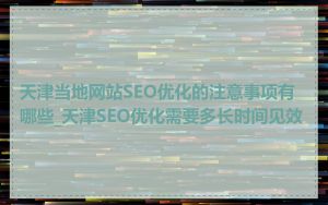 天津当地网站SEO优化的注意事项有哪些_天津SEO优化需要多长时间见效