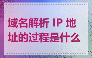 域名解析 IP 地址的过程是什么