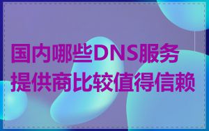 国内哪些DNS服务提供商比较值得信赖