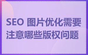 SEO 图片优化需要注意哪些版权问题