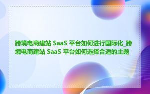 跨境电商建站 SaaS 平台如何进行国际化_跨境电商建站 SaaS 平台如何选择合适的主题