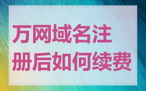 万网域名注册后如何续费
