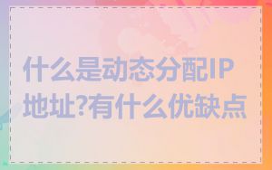 什么是动态分配IP地址?有什么优缺点