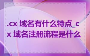 .cx 域名有什么特点_cx 域名注册流程是什么