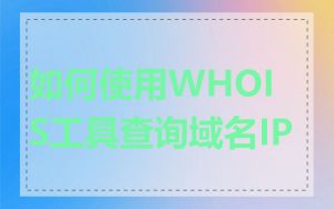 如何使用WHOIS工具查询域名IP
