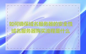 如何确保域名服务器的安全性_域名服务器购买流程是什么