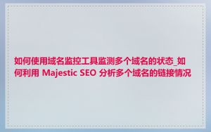 如何使用域名监控工具监测多个域名的状态_如何利用 Majestic SEO 分析多个域名的链接情况