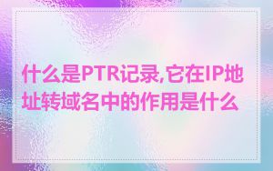 什么是PTR记录,它在IP地址转域名中的作用是什么