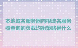 本地域名服务器向根域名服务器查询的负载均衡策略是什么