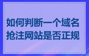 如何判断一个域名抢注网站是否正规