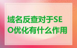 域名反查对于SEO优化有什么作用