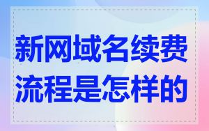 新网域名续费流程是怎样的