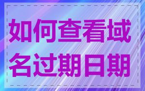 如何查看域名过期日期
