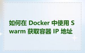 如何在 Docker 中使用 Swarm 获取容器 IP 地址