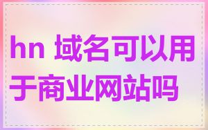 hn 域名可以用于商业网站吗
