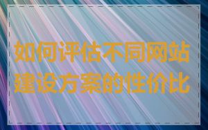 如何评估不同网站建设方案的性价比