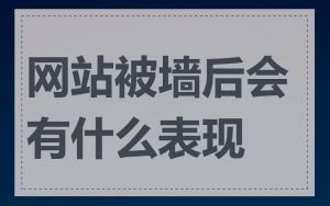网站被墙后会有什么表现