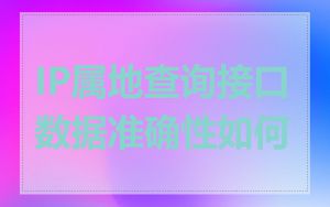 IP属地查询接口数据准确性如何