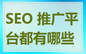 SEO 推广平台都有哪些