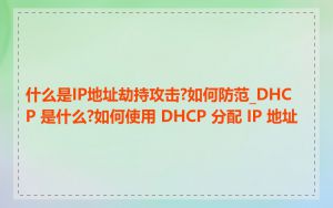 什么是IP地址劫持攻击?如何防范_DHCP 是什么?如何使用 DHCP 分配 IP 地址