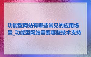 功能型网站有哪些常见的应用场景_功能型网站需要哪些技术支持