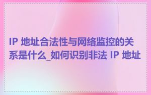 IP 地址合法性与网络监控的关系是什么_如何识别非法 IP 地址