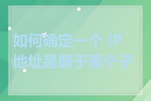 如何确定一个 IP 地址是属于哪个子网