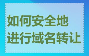 如何安全地进行域名转让