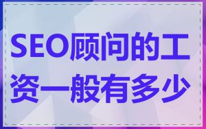SEO顾问的工资一般有多少
